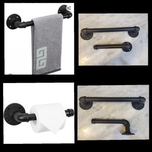 NearMoon Industrial Pipe Towel Bar and Toilet Paper Holder NWOT